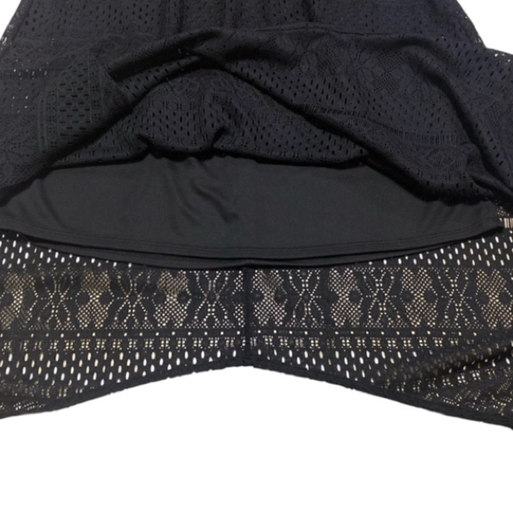 Maurice’s Women’s Elegant Black Lace Handkerchief Hem Skirt Size M Midi Length - Picture 7 of 13